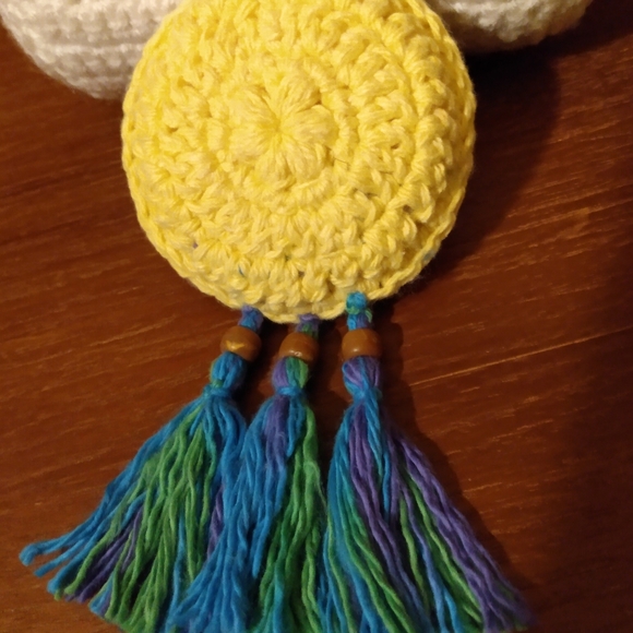NEW Dream Catcher Crochet Keychain Ornament Purse Tag HANDCRAFTED - Picture 7 of 8